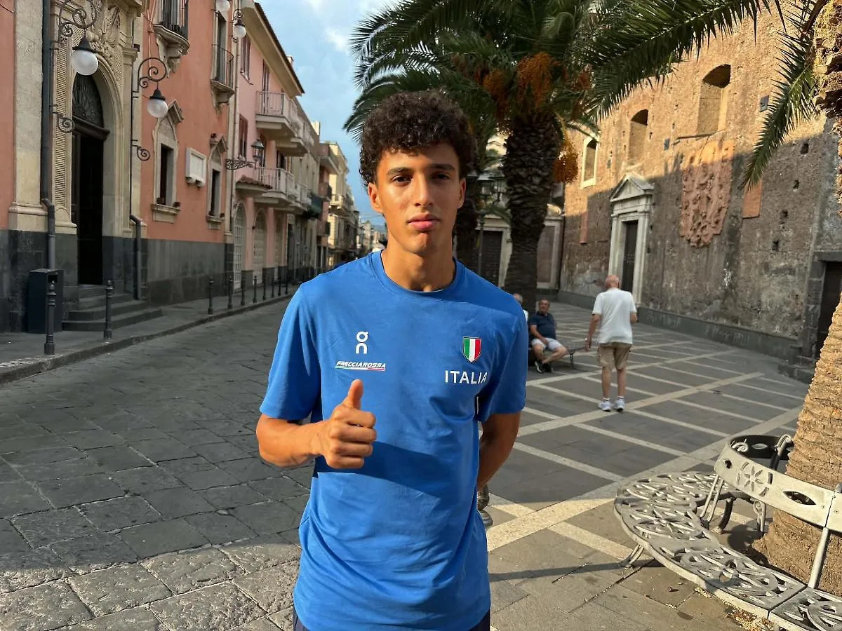 Mohamed Soudassi con la maglia della nazionale italiana
